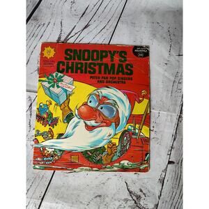 Vintage Snoopy's Christmas Peter Pan Pop Records Singers Orchestra 45RPM